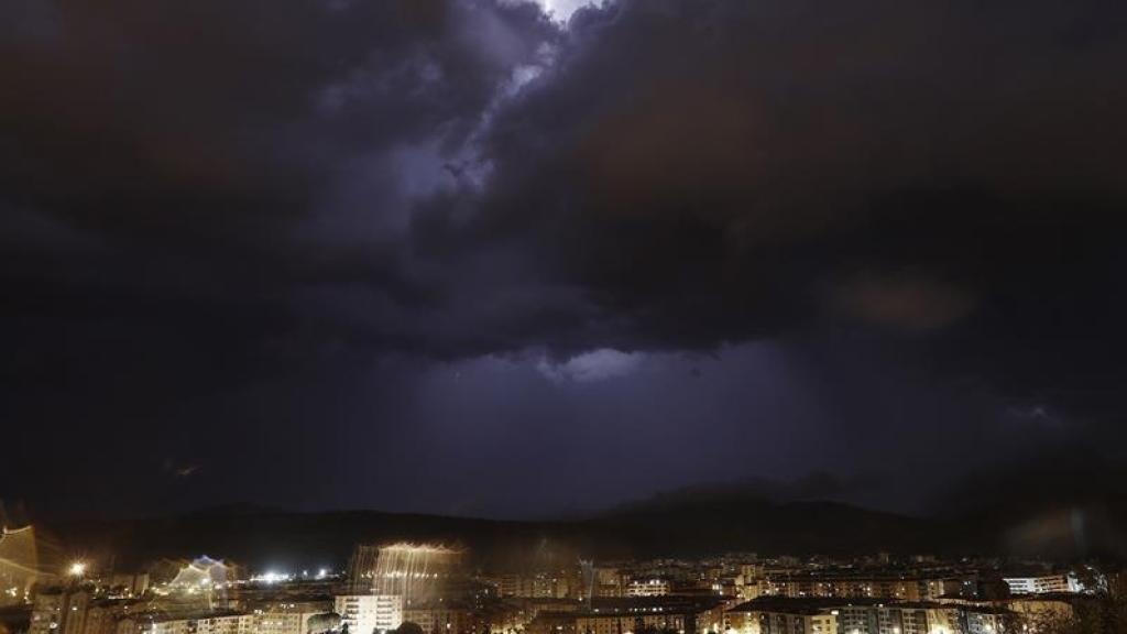 Tormenta en Pamplona.