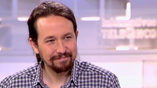 Pablo Iglesias durante la entrevista.