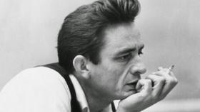 Image: Johnny Cash, negro sobre blanco