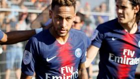 Neymar celebra un gol con el PSG frente al Nimes