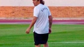 Salgado, durante un entrenamiento de la selección de Egipto. Foto: Twitter (@TheRealSalgado)