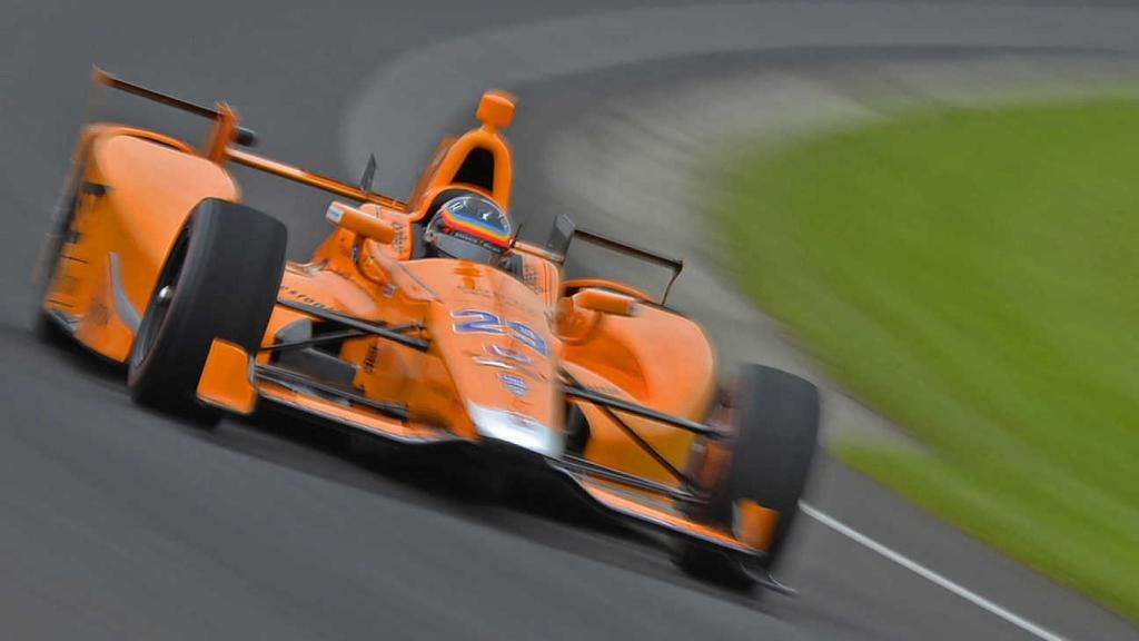 Fernando Alonso, durante las 500 millas de Indianapolis