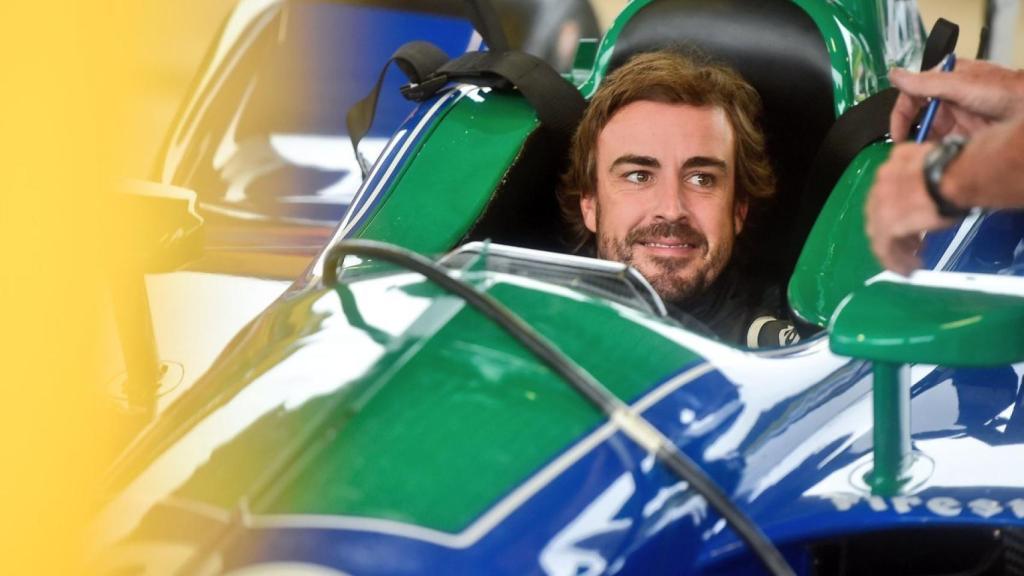 Fernando Alonso y sus primeras vueltas con el IndyCar 2018. Foto: Twitter (@FollowAndretti)