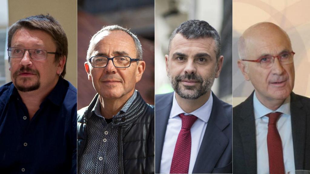 De izquierda a derecha: Xavier Domènech, Joan Coscubiela, Santi Vila y Durán i Lleida.