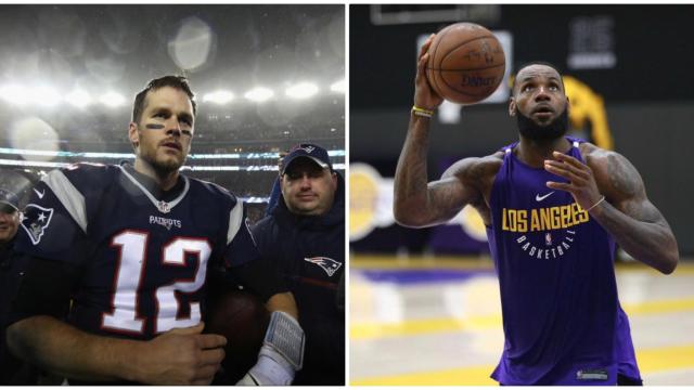 Tom Brady y LeBron James