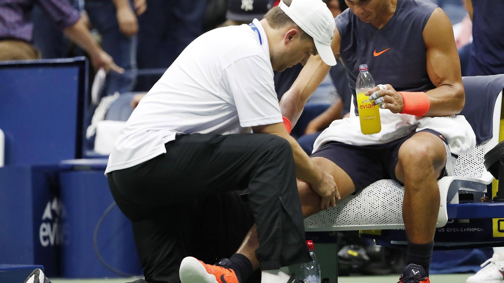 Las molestias de Nadal durante el US Open.