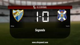El Málaga derrotó al Tenerife por 1-0