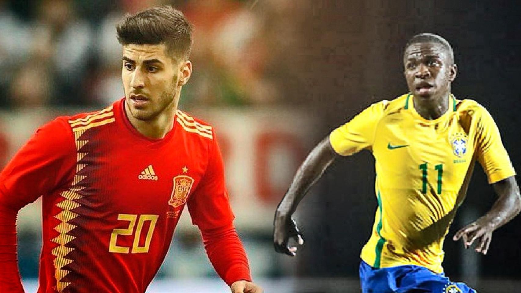 Asensio y Vinicius con sus selecciones