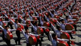 El desfile de este domingo en Corea del Norte.