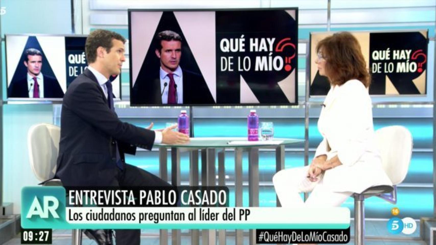 Pablo Casado en 'El programa de Ana Rosa'.