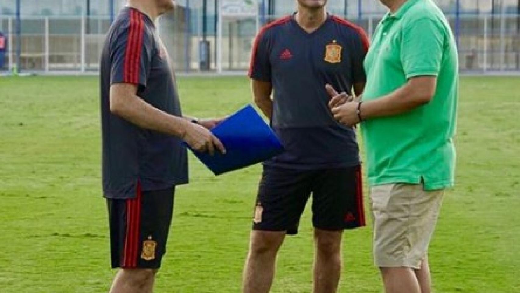 Julen Guerrero presencia un entrenamiento. Foto: Instagram (@8julenguerrero)