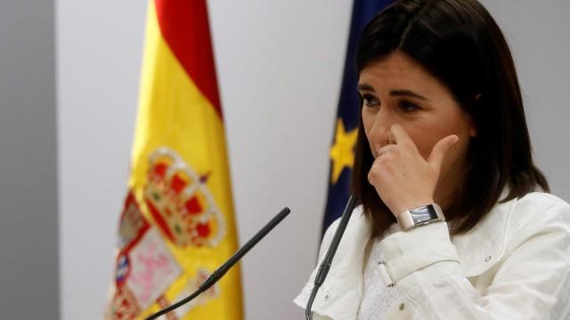 Carmen Montón, este lunes durante su rueda de prensa.