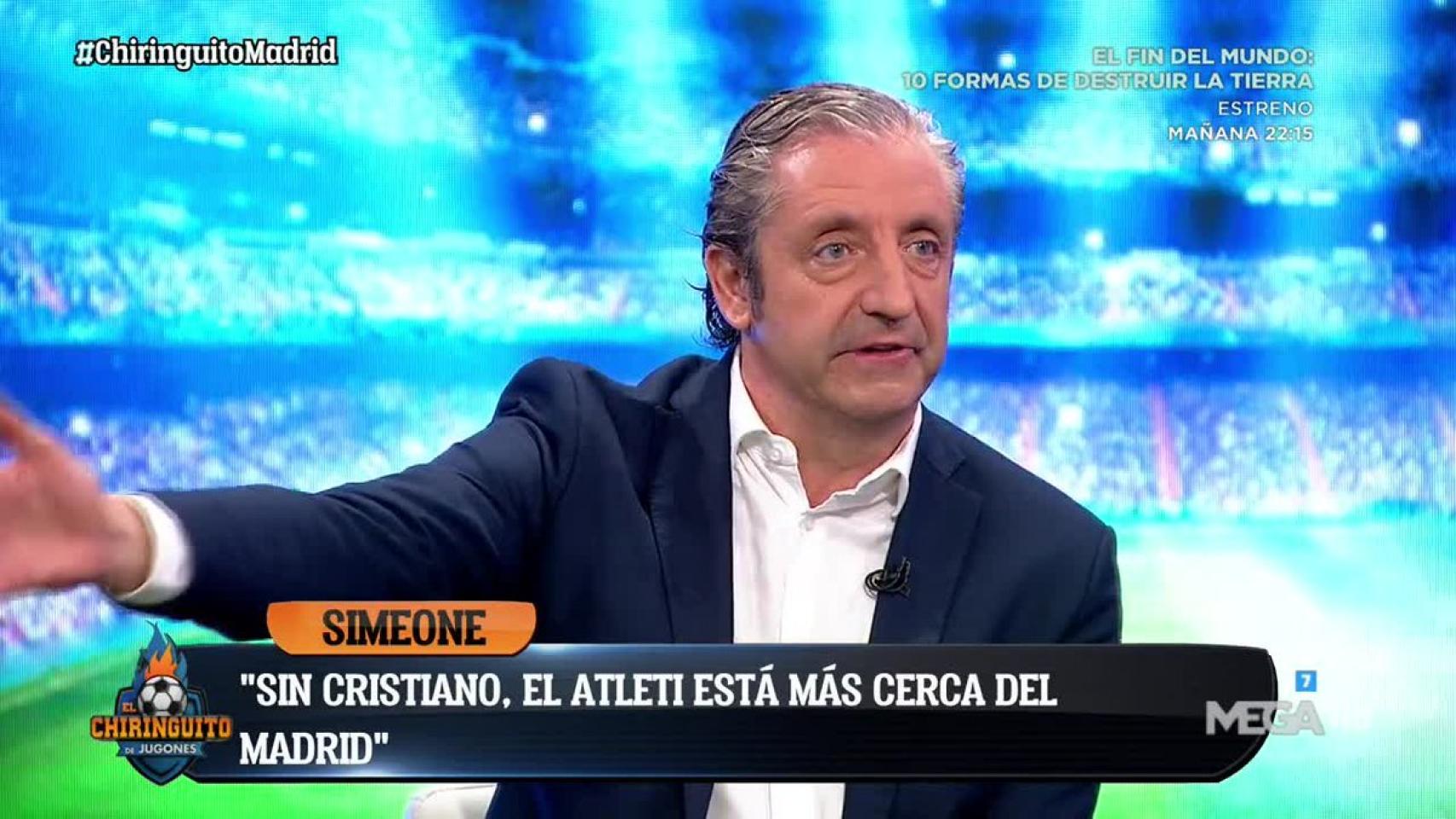 Josep Pedrerol en El Chiringuito. Foto: Twitter (@elchiringuitotv)