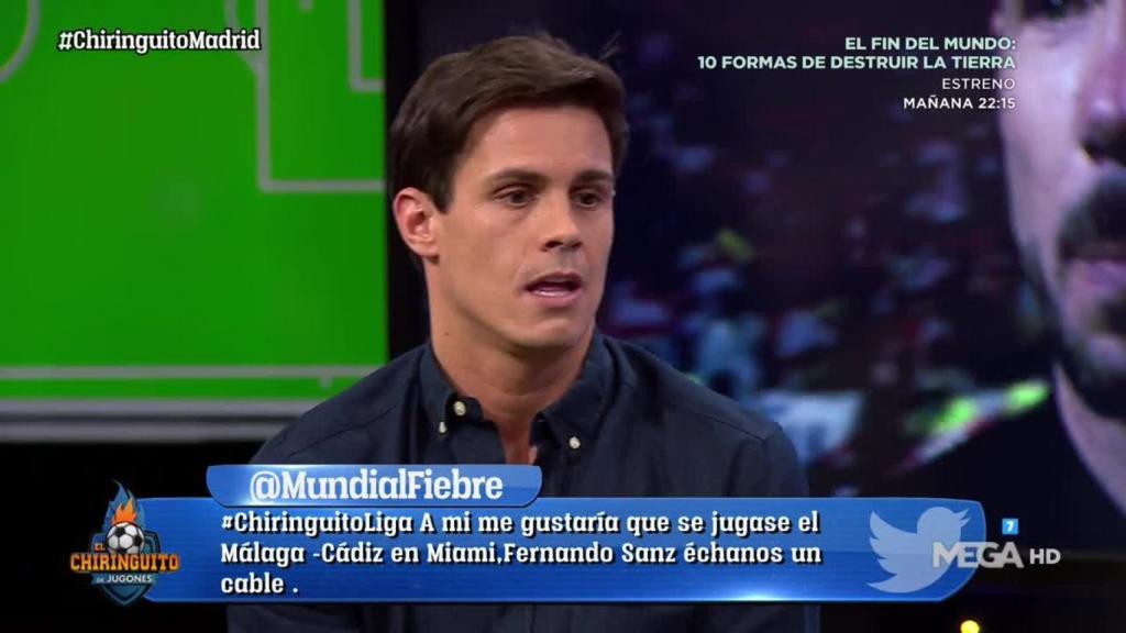 Edu Aguirre en El Chiringuito. Foto: Twitter. (@elchiringuitotv)