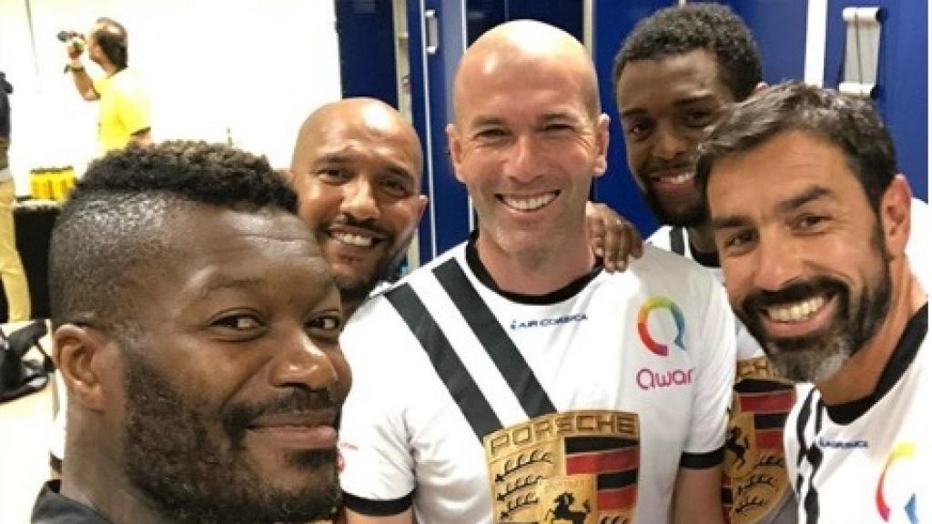 Cisse, junto a Zidane. Foto: Instagram (@djibrilcisse1981)