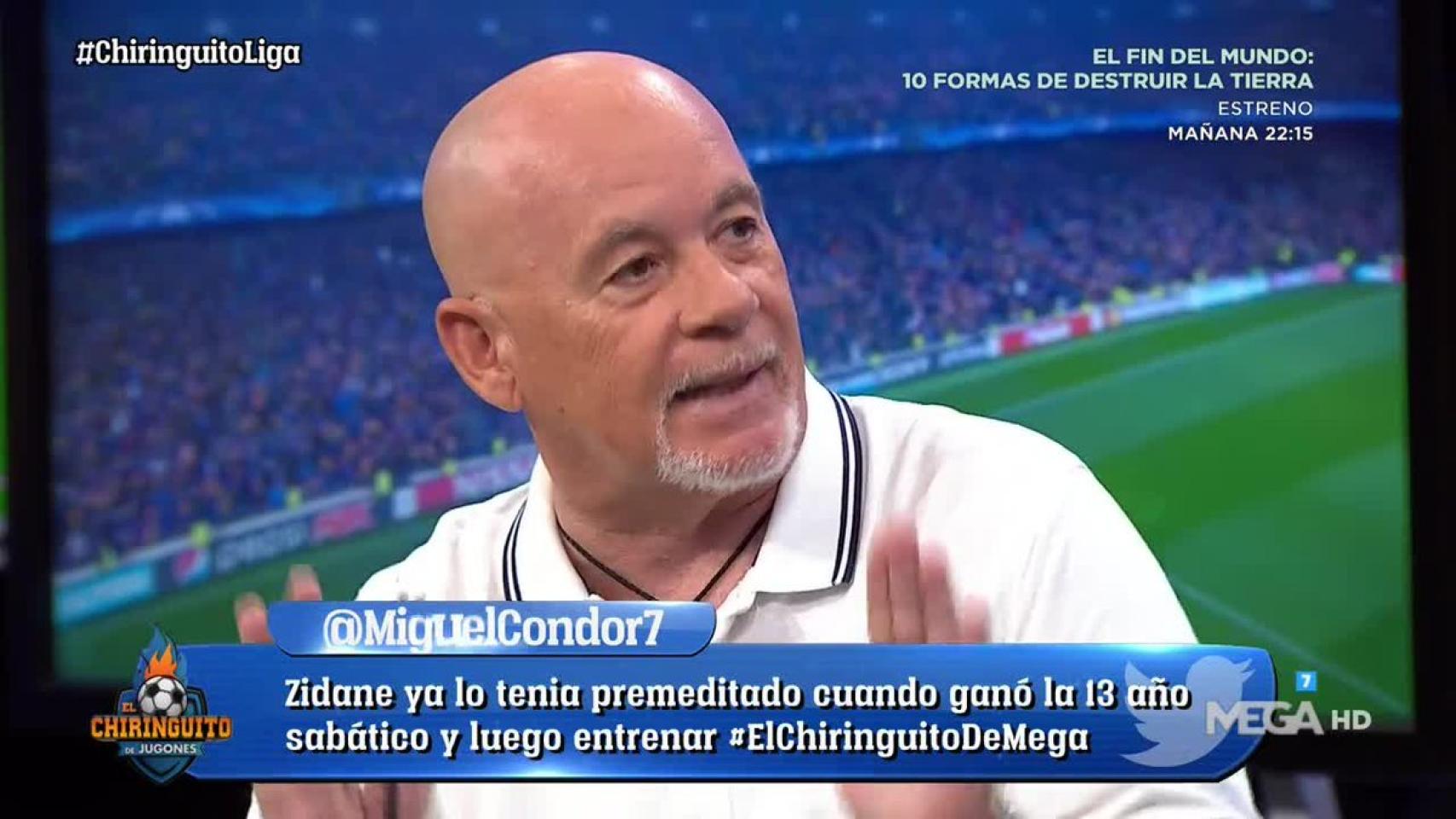 Alfredo Duro en El Chiringuito. Foto: Twitter (@elchiringuitotv)