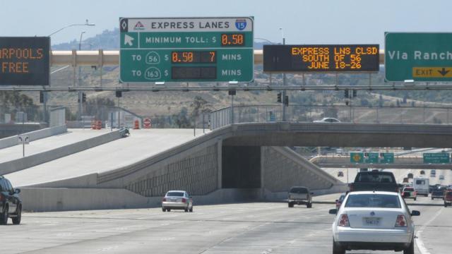 Un tramo de la Interestatal-15 en San Diego gestionado con tecnología de Aimsun.