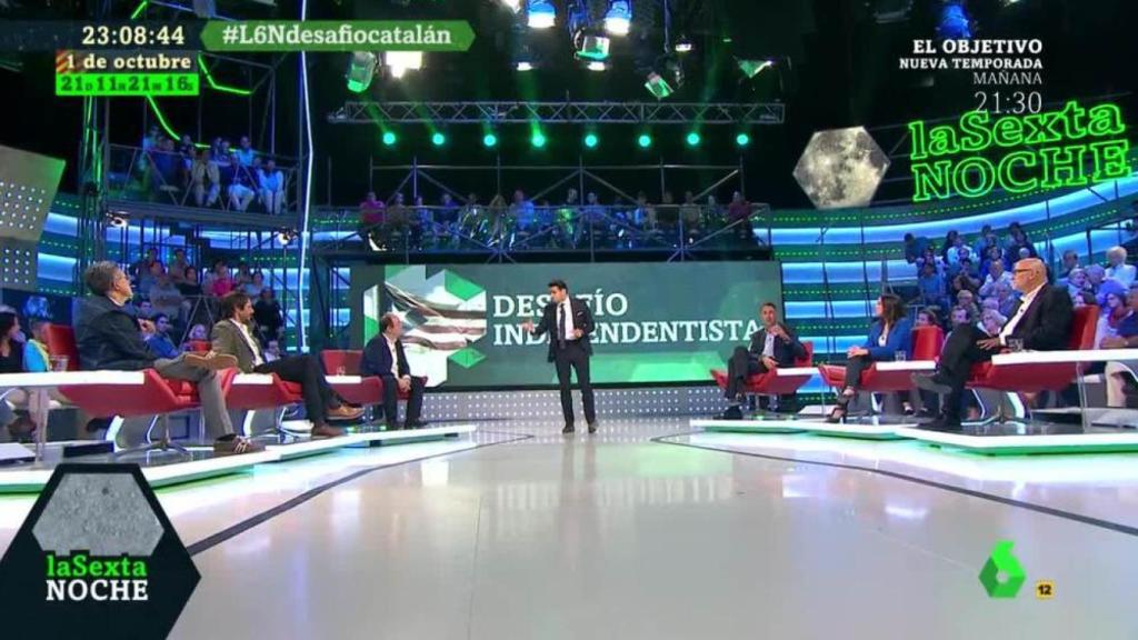 Plató de 'La Sexta Noche', programa de debate de La Sexta.