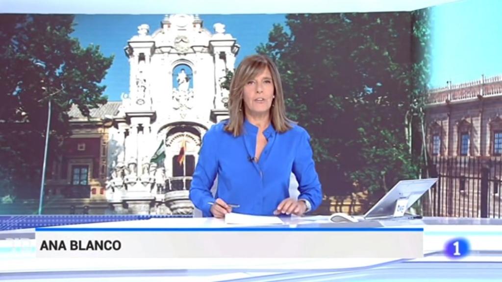 Ana Blanco el pasado viernes en su último Telediario.