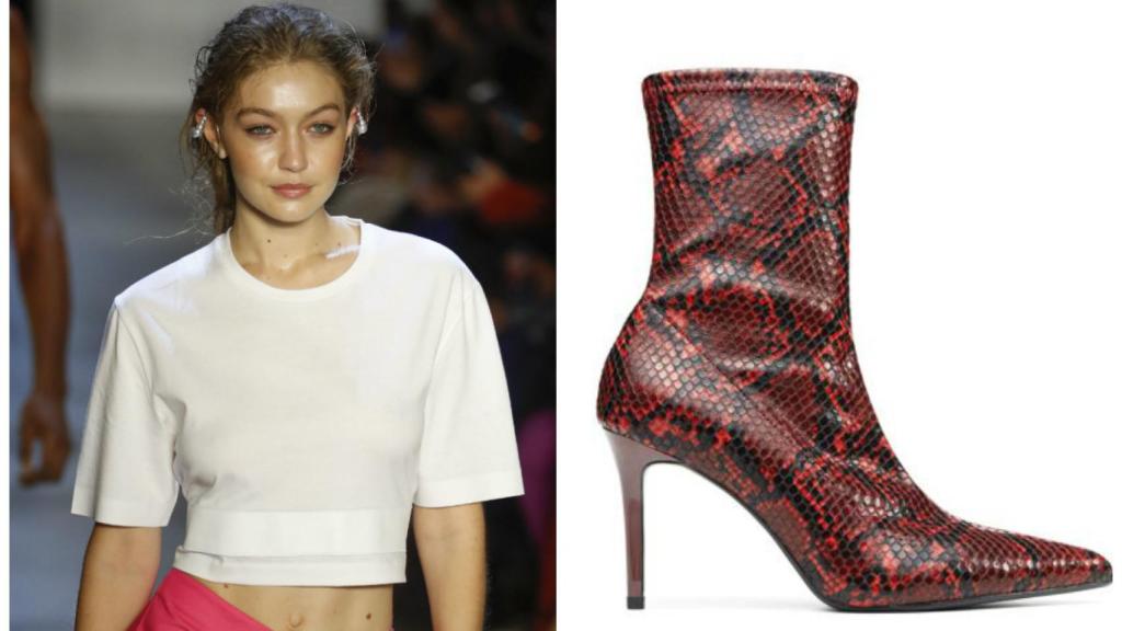 Los botines 'low cost' de Gigi Hadid en montaje JALEOS.