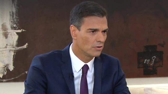 Pedro Sánchez durante la entrevista en La Sexta.