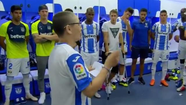 El emotivo discurso de Blanca Poza a los jugadores del Leganés. Twitter: @LaLiga