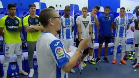 El emotivo discurso de Blanca Poza a los jugadores del Leganés. Twitter: @LaLiga