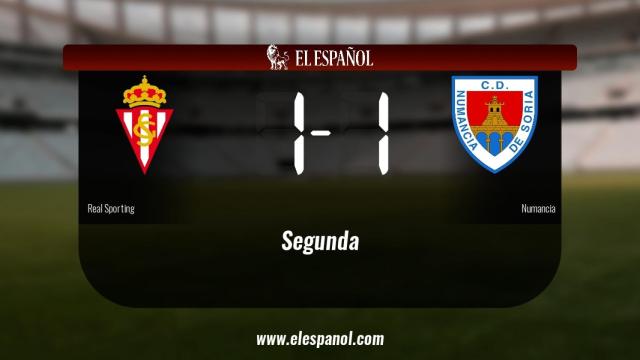 Empate (1-1) entre el Real Sporting y el Numancia