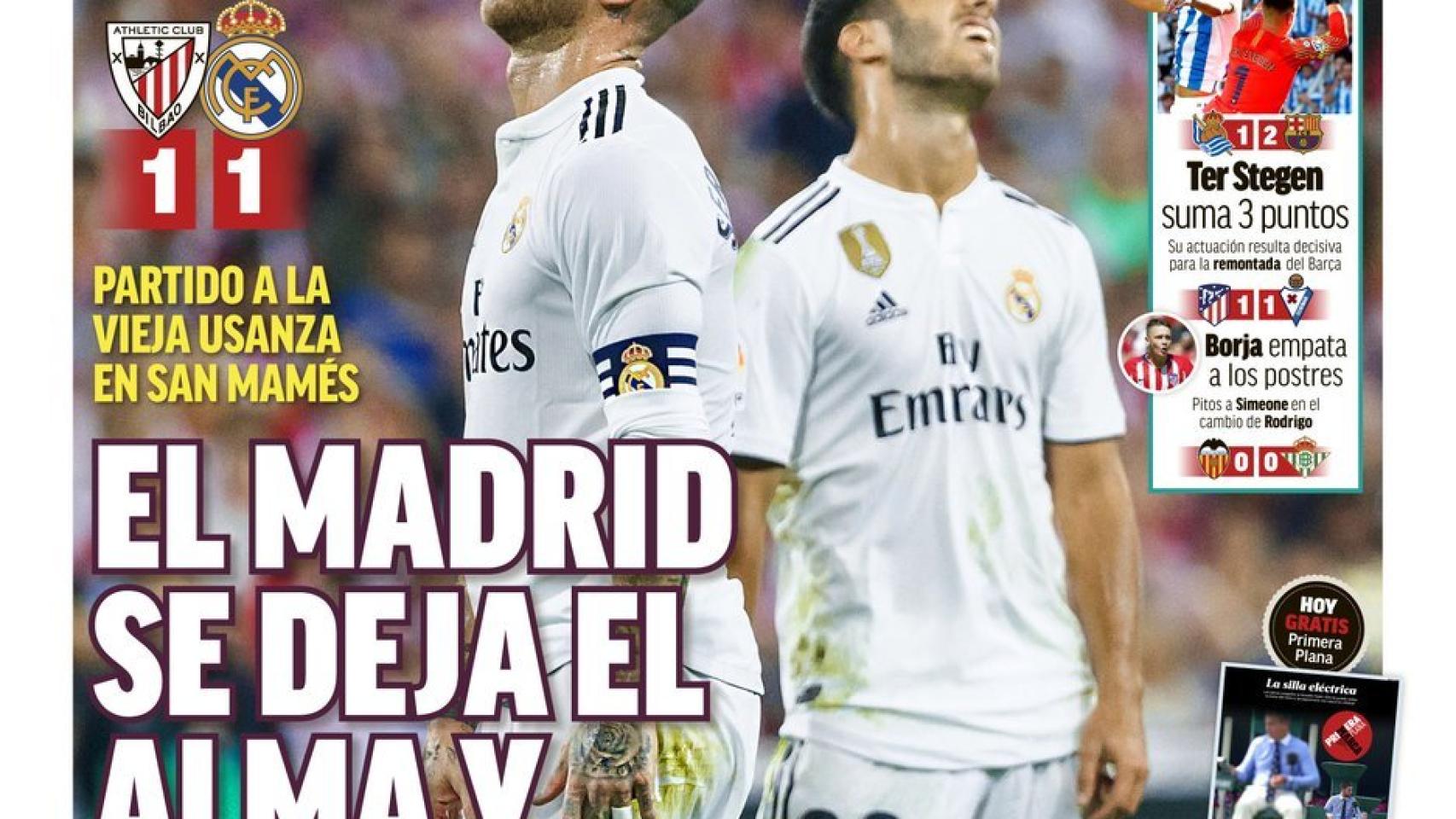 La portada del diario Marca (16/09/2018)