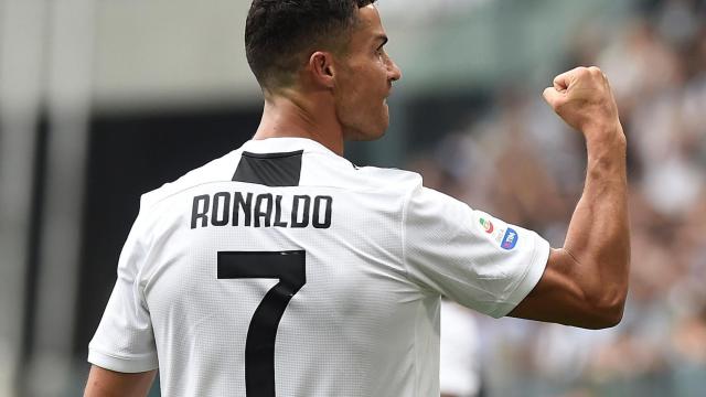 Cristiano celebra un gol con la Juventus