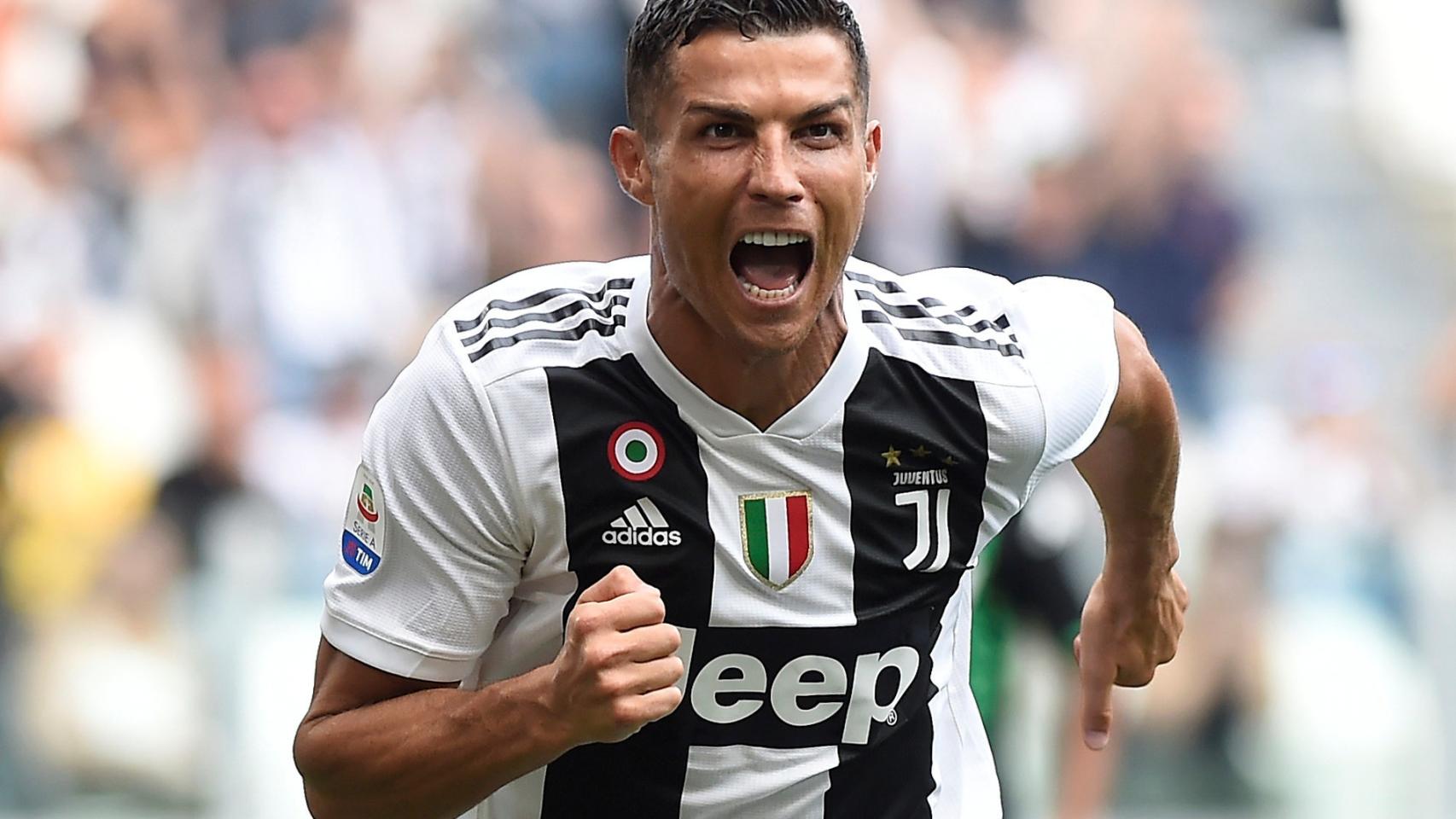 Cristiano celebra un gol con la Juventus