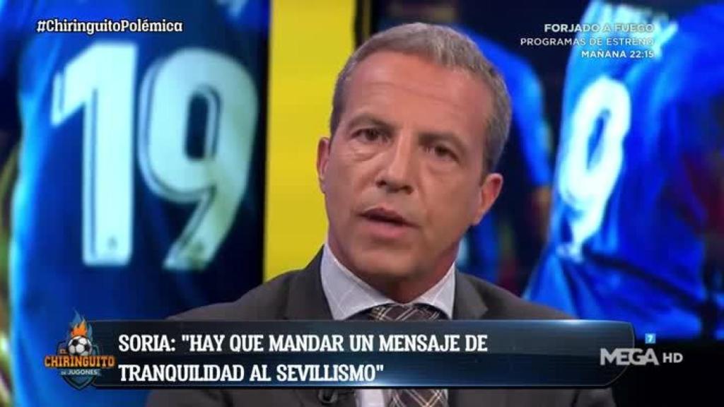 Cristóbal Soria en El Chiringuito . Foto: Twitter. (@elchiringuitotv)