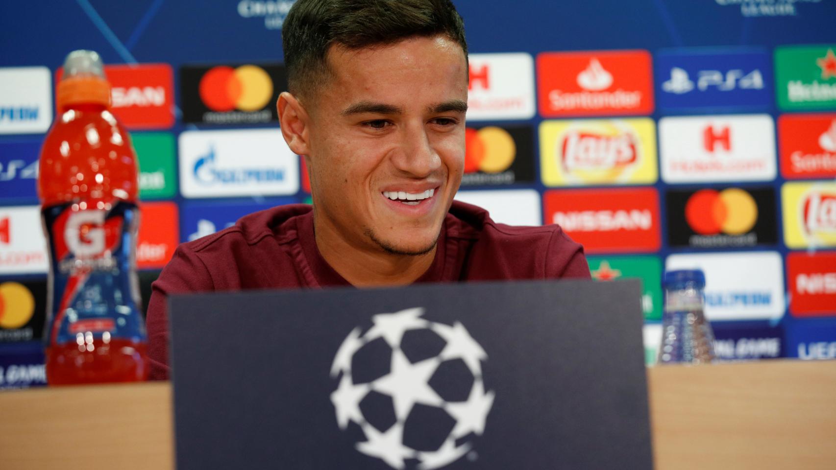 Coutinho, en la rueda de prensa previa al partido