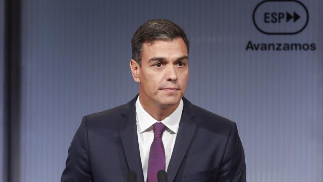 Pedro Sánchez en el acto Avanzamos en Madrid.