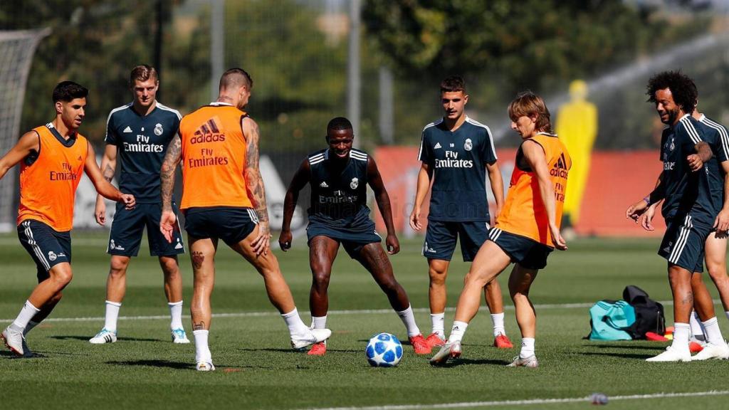 Rondo del entrenamiento del Real Madrid