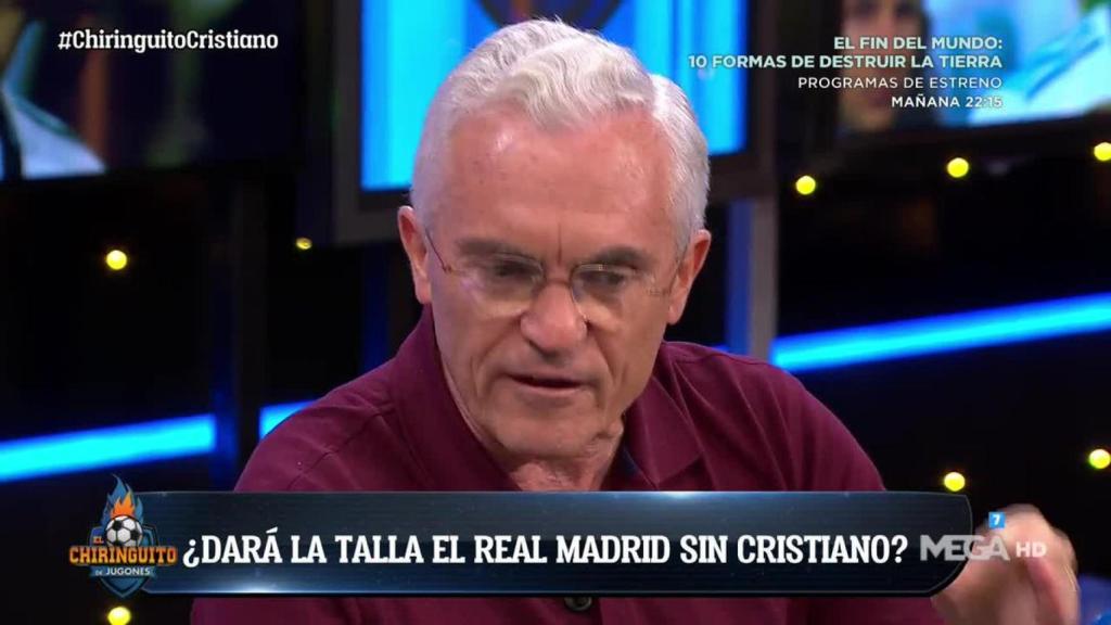 Paco García Caridad en El Chiringuito. Foto: Twitter. (@elchiringuitotv)