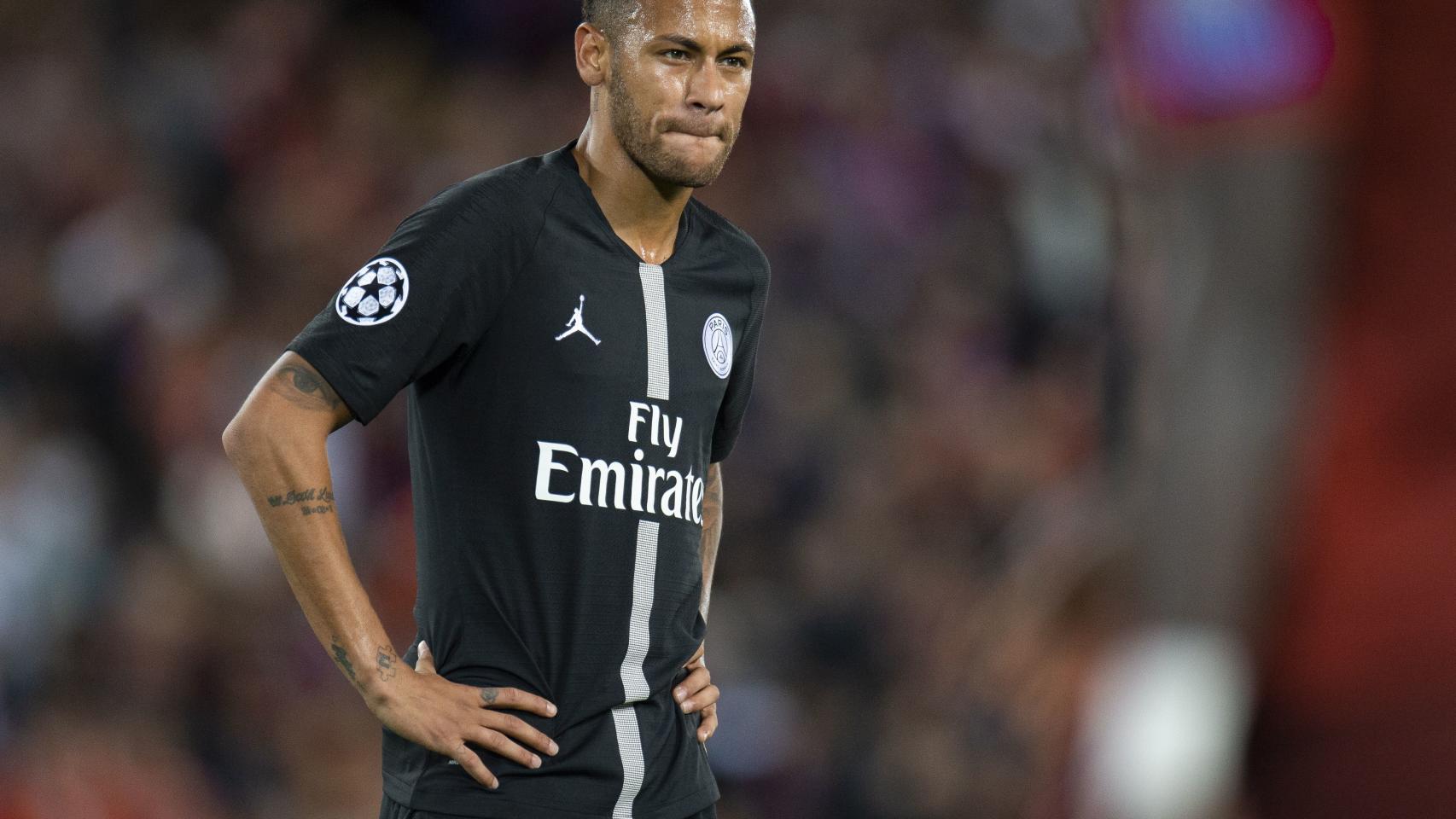 Neymar con el PSG.