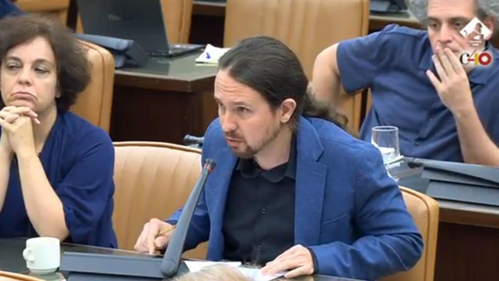 Pablo Iglesias en la Comisión de investigación.