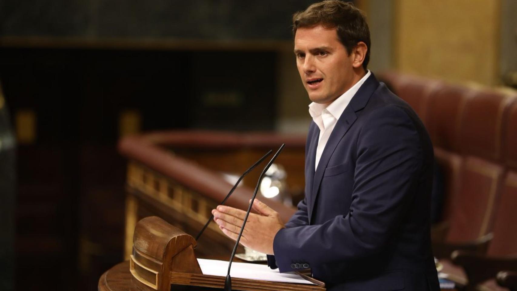 Rivera, durante su intervención en el Congreso.