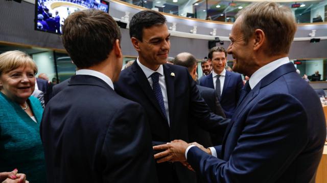 El presidente del Gobierno, Pedro Sánchez, durante la cumbre de la UE de junio