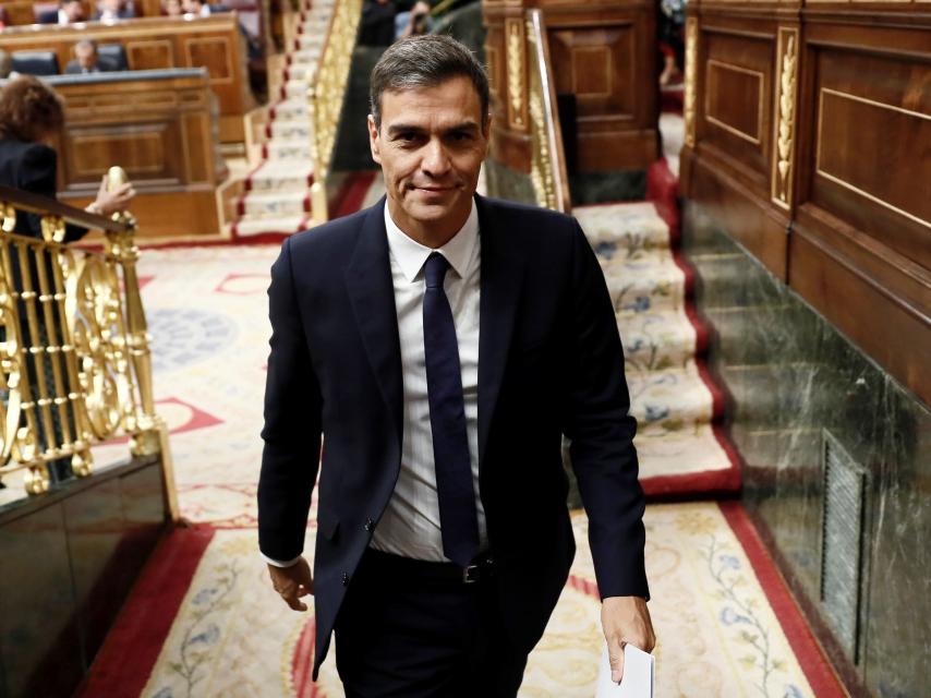 El presidente del Gobierno, Pedro Sánchez, en el Congreso de los Diputados.