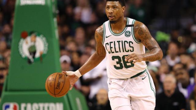 Marcus Smart en un partido con los Boston Celtics. Foto: Twitter (@celtics)