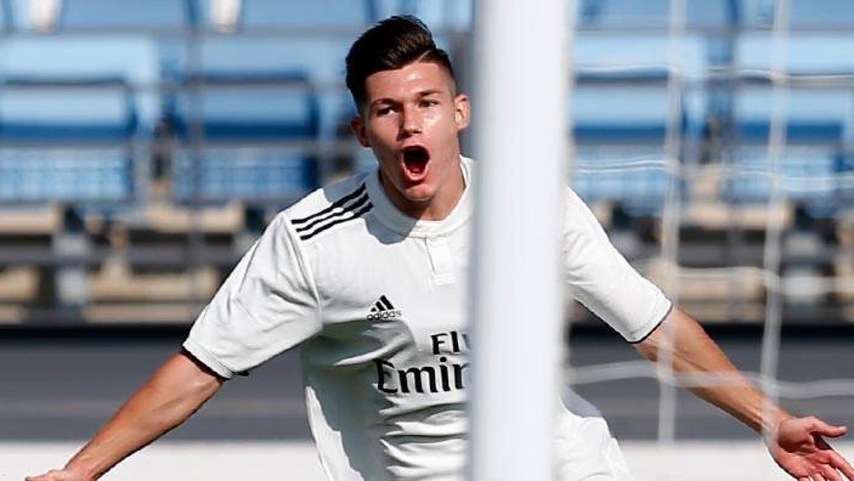 Fran García, en un partido con el Castilla