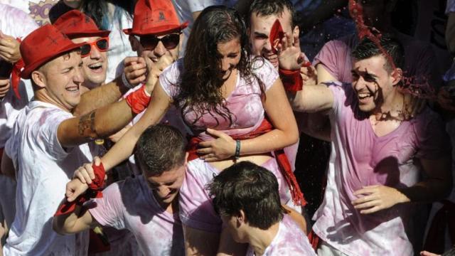 Celebración de los Sanfermines./