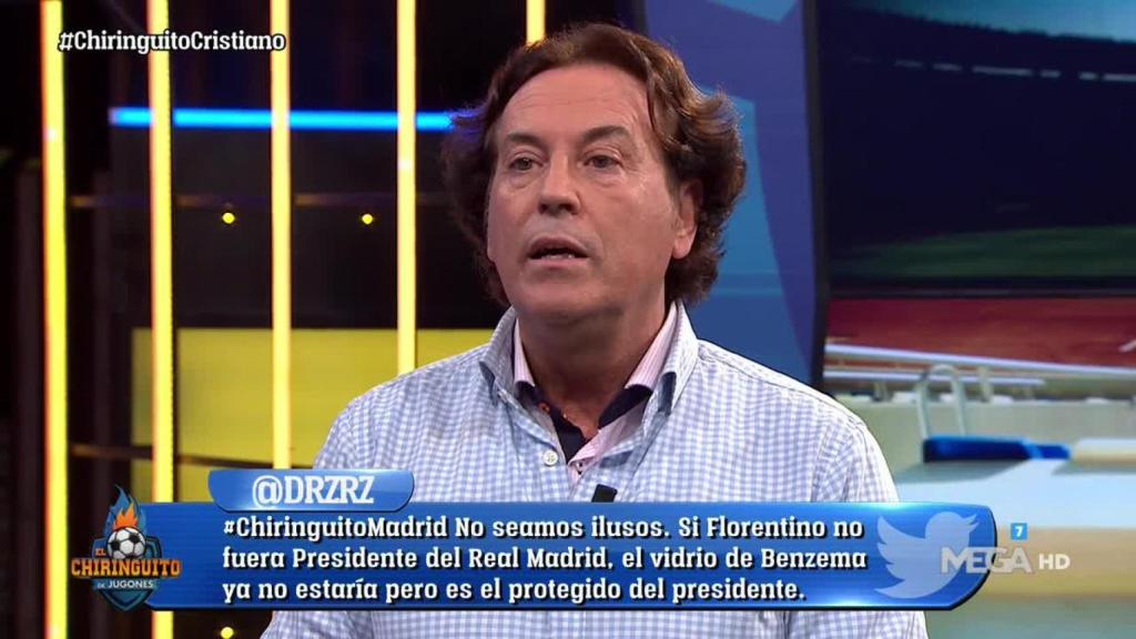 Pipi Estrada en El Chiringuito. Foto: Twitter (@elchiringuitotv)