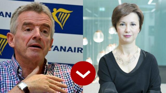 A LOS LEONES: Michael O'Leary (Ryanair) y Mariangela Marseglia (Amazon España)