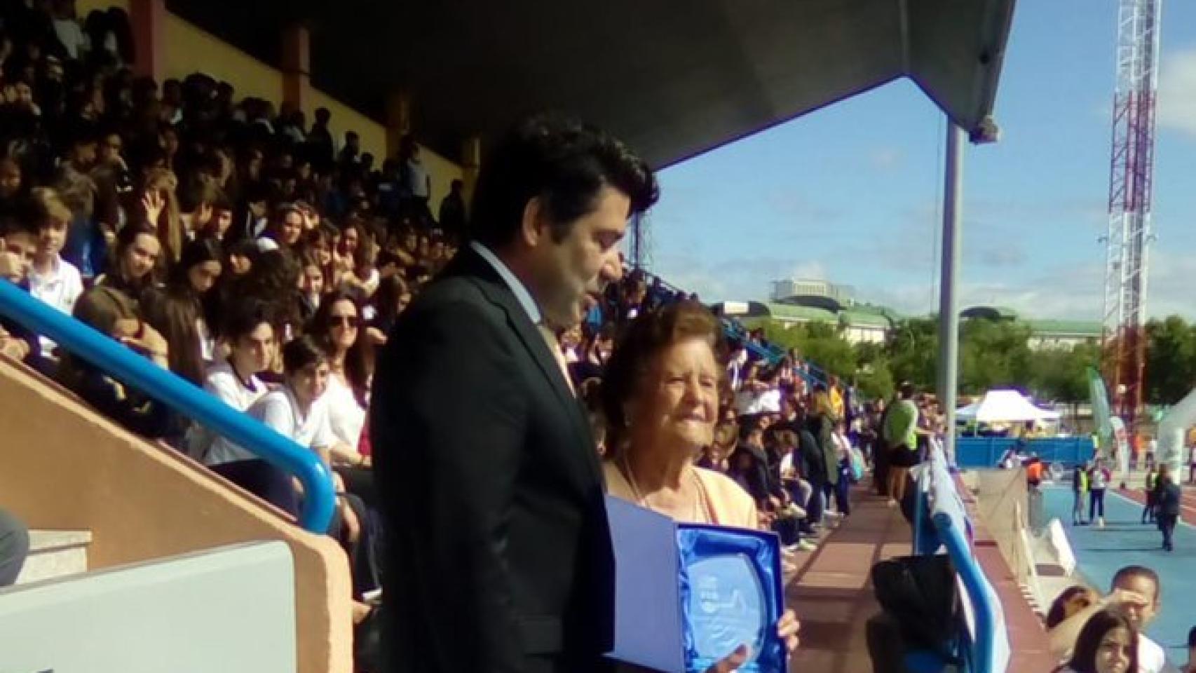 Piedad el día que recibió el homenaje por parte del Ayuntamiento