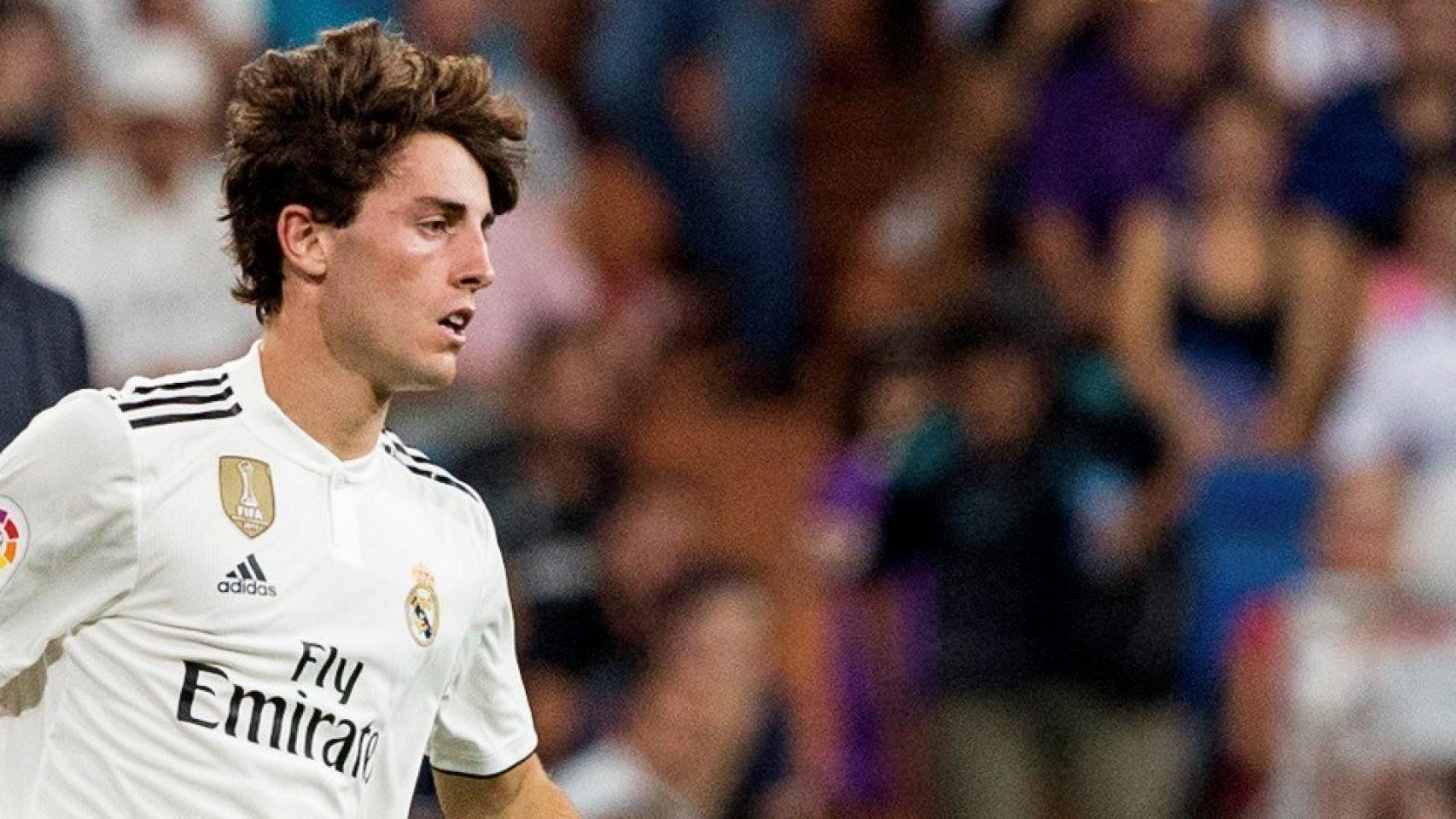 Álvaro Odriozola, frente al Espanyol en su debut oficial con el Real Madrid