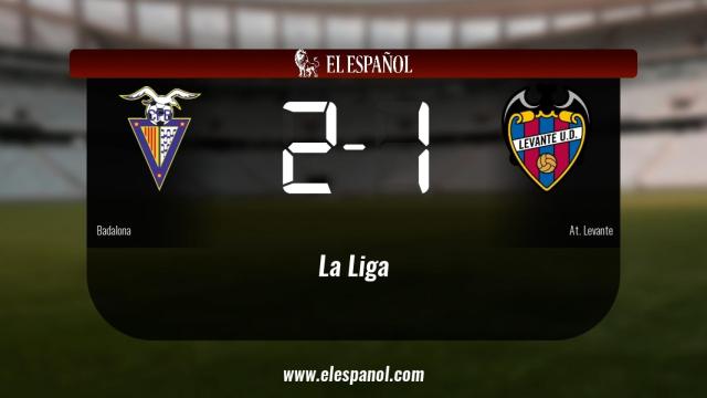 El Badalona derrotó al At. Levante por 2-1