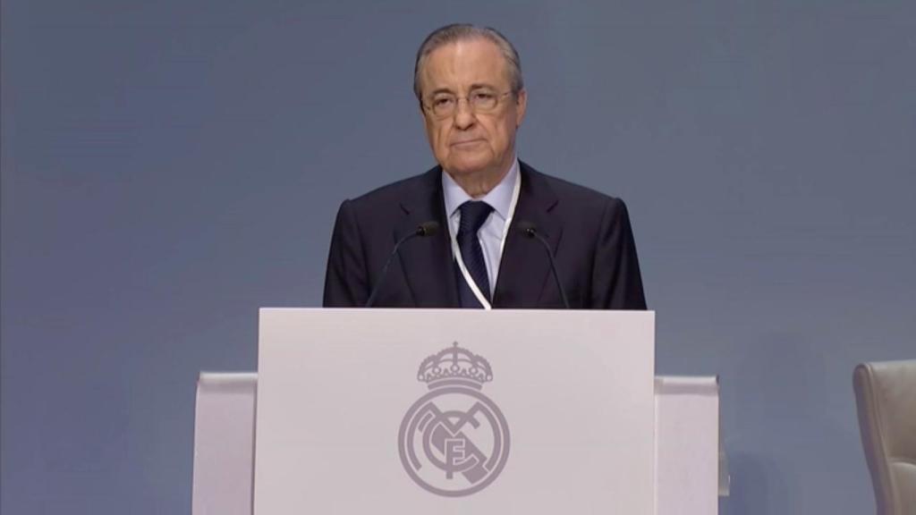 Florentino Pérez, en la Asamblea del Real Madrid